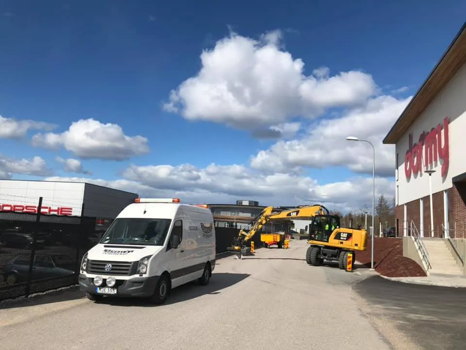 Markarbete vid Dormy handelsområde